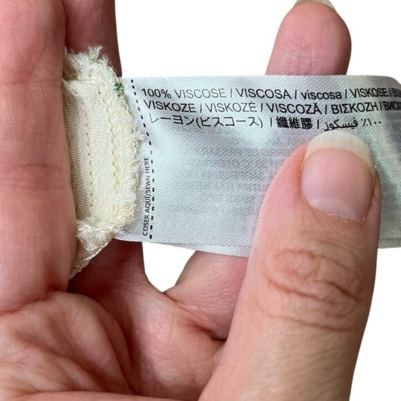 Mango Floral Button Down Blouse 4 US Peplum Hem Long Sleeve Cottagecore Coquette - Picture 6 of 10